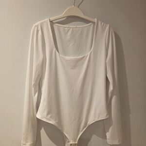 Dynamite Classic White Long Sleeve Bodysuit